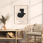 guatemala map poster - minimalist boho wall art - digital download - image 3