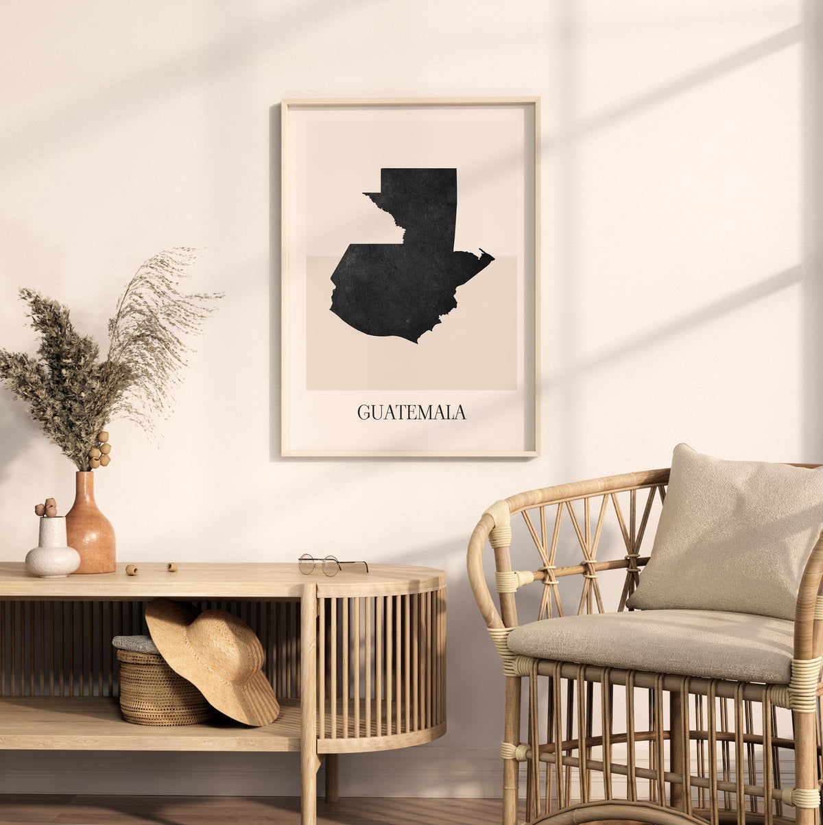 guatemala map poster - minimalist boho wall art - digital download - image 3