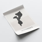 mozambique map poster - minimalist boho wall art - digital download - image 4