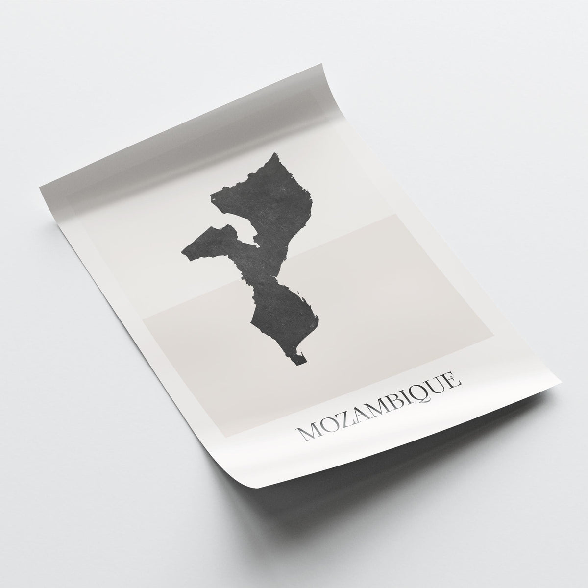 mozambique map poster - minimalist boho wall art - digital download - image 4