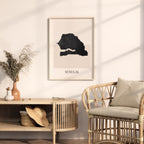 senegal map poster - minimalist boho wall art - digital download - image 3