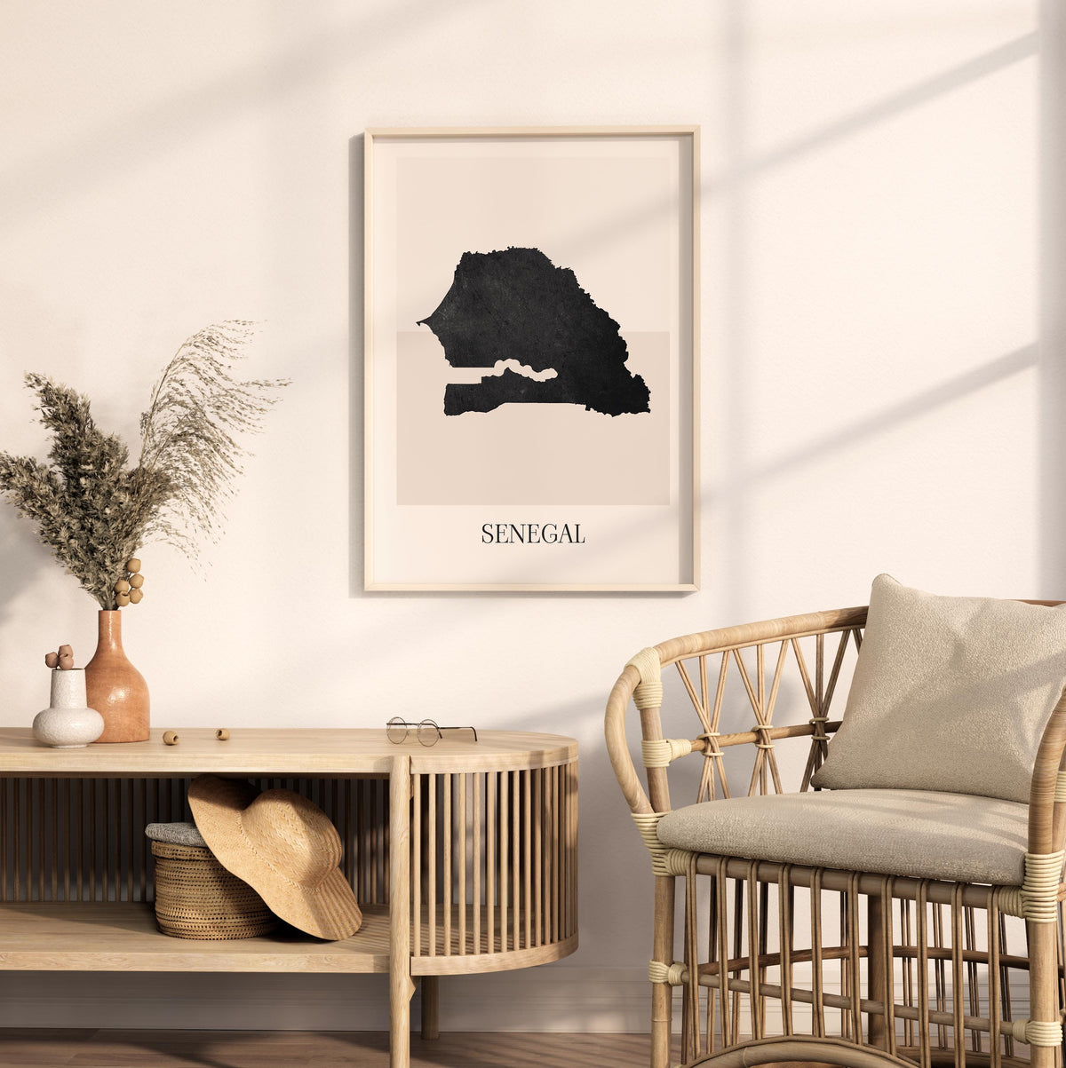 senegal map poster - minimalist boho wall art - digital download - image 3