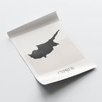 cyprus map poster - minimalist boho wall art - digital download - image 4