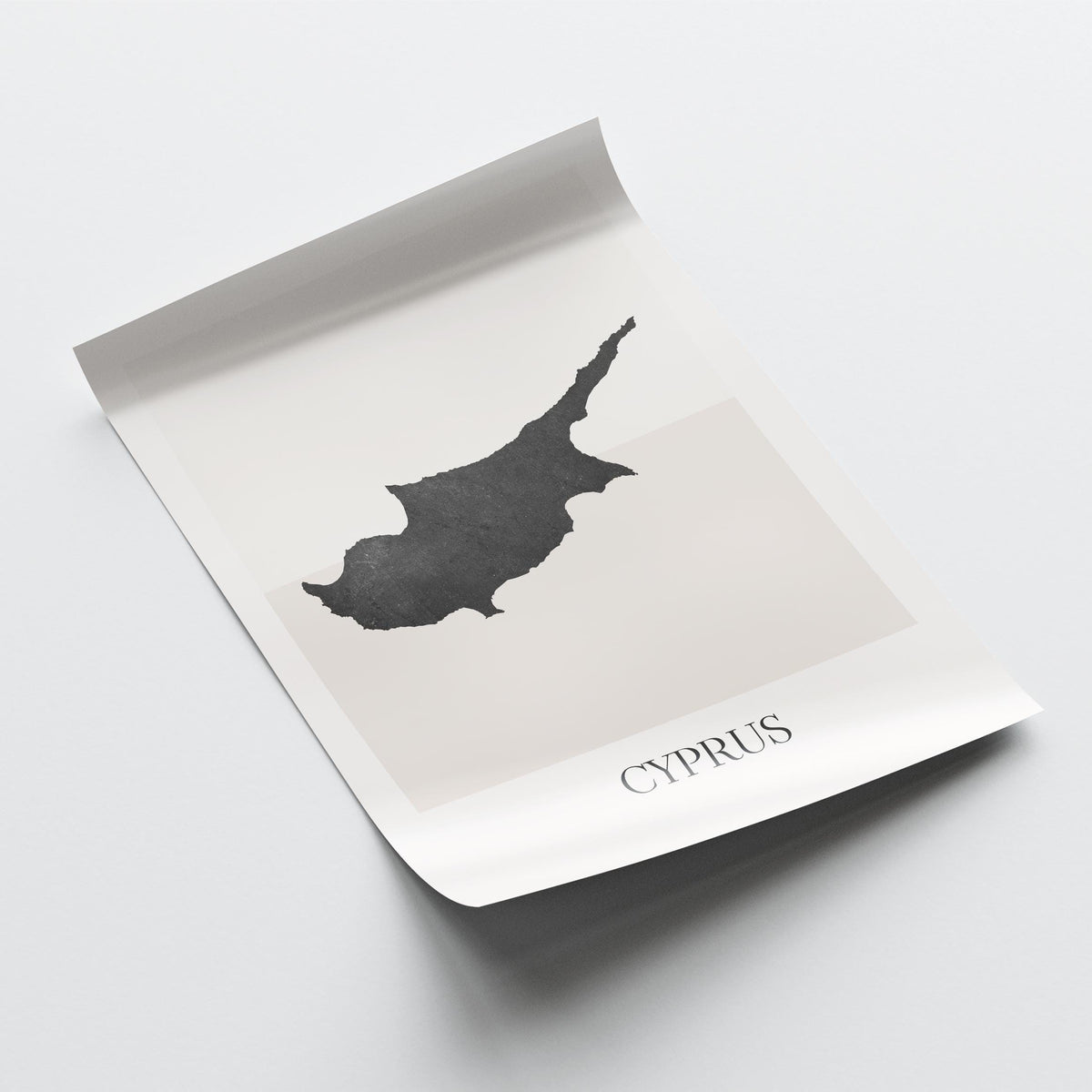 cyprus map poster - minimalist boho wall art - digital download - image 4