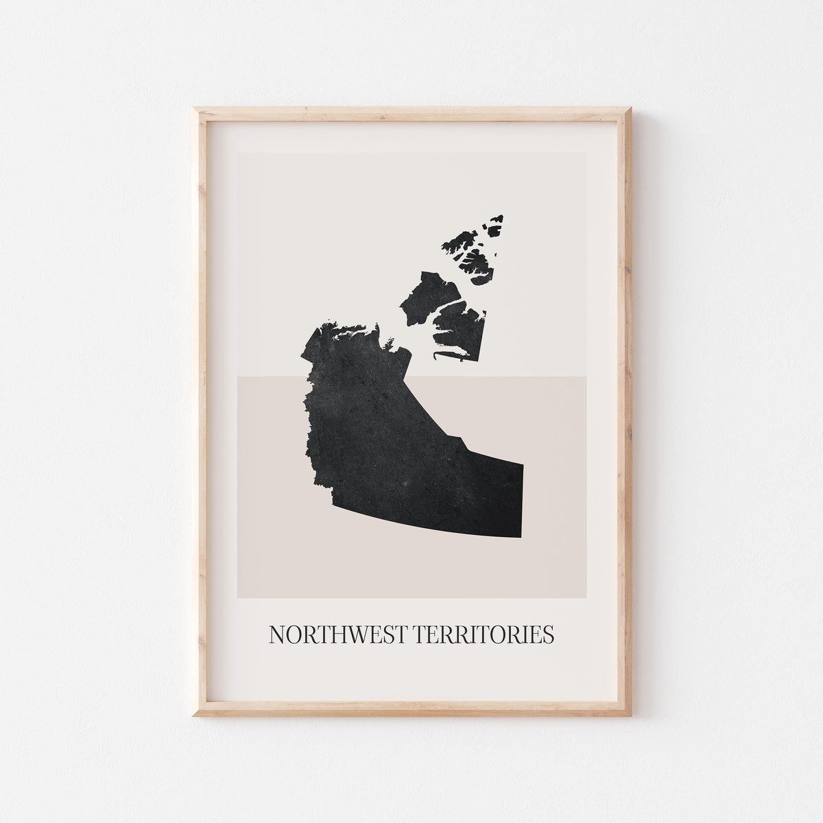 northwest territories canada map poster - minimalist boho wall art - digital download - image 1