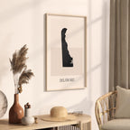 delaware usa map poster - minimalist boho wall art - digital download - image 2