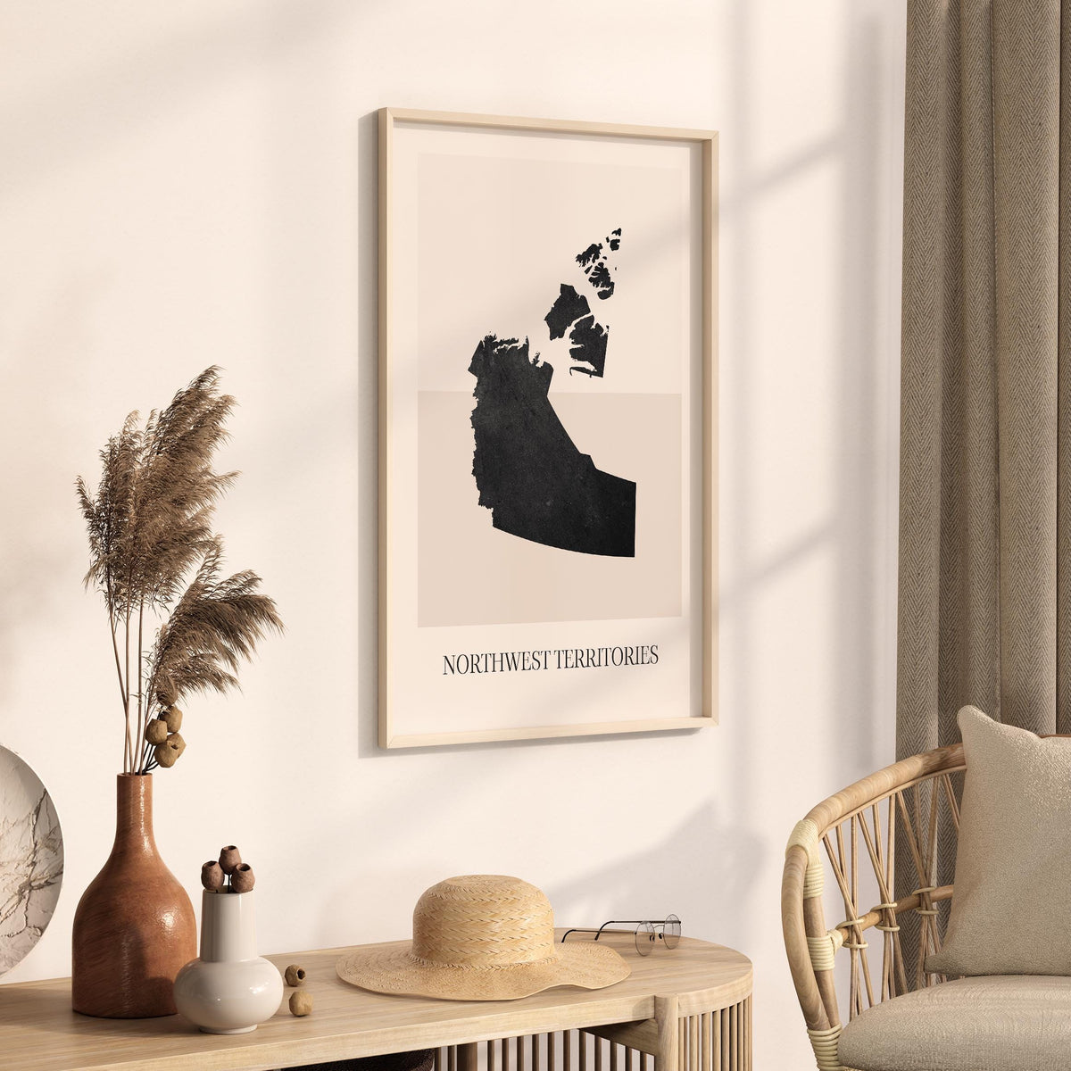 northwest territories canada map poster - minimalist boho wall art - digital download - image 2