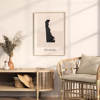 delaware usa map poster - minimalist boho wall art - digital download - image 3