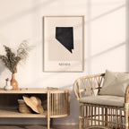 nevada usa map poster - minimalist boho wall art - digital download - image 3