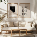 nevada usa map poster - minimalist boho wall art - digital download - image 5