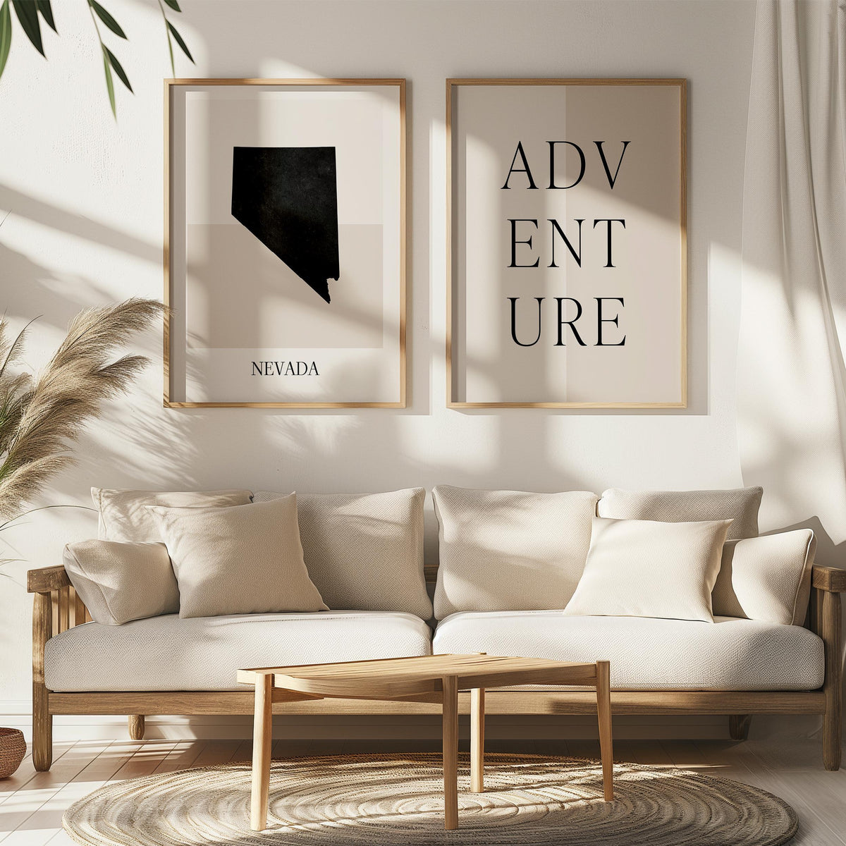 nevada usa map poster - minimalist boho wall art - digital download - image 5