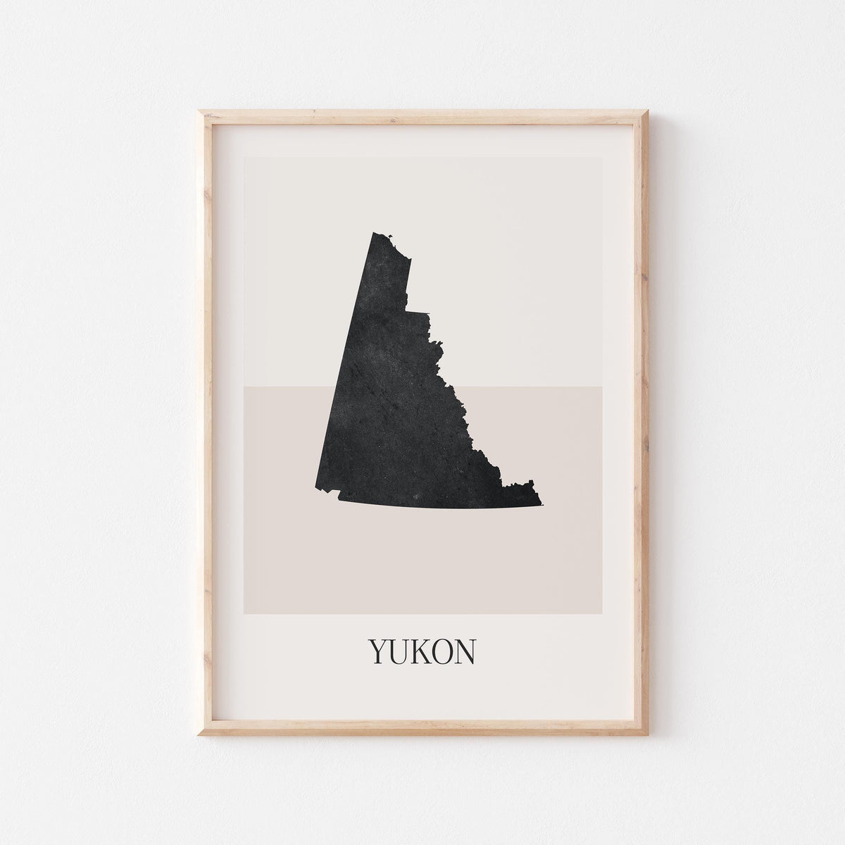 yukon canada map poster - minimalist boho wall art - digital download - image 1