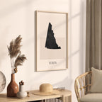 yukon canada map poster - minimalist boho wall art - digital download - image 2