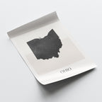 ohio usa map poster - minimalist boho wall art - digital download - image 4