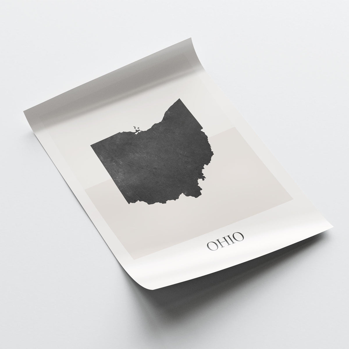 ohio usa map poster - minimalist boho wall art - digital download - image 4