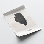 illinois usa map poster - minimalist boho wall art - digital download - image 4