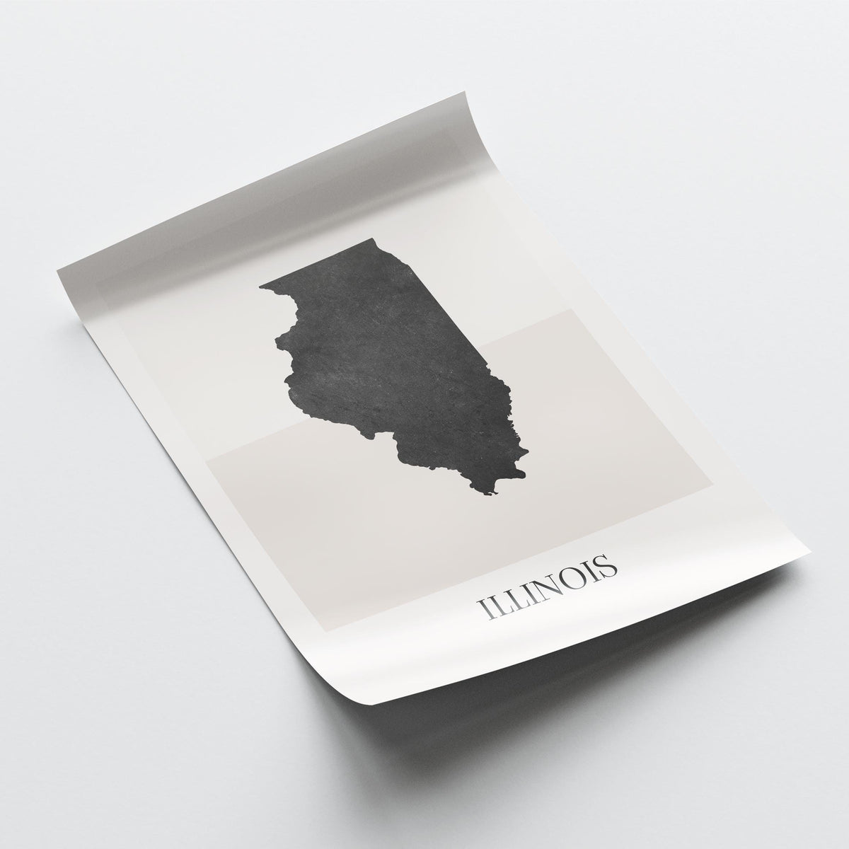 illinois usa map poster - minimalist boho wall art - digital download - image 4