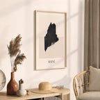maine usa map poster - minimalist boho wall art - digital download - image 2