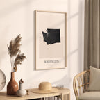 washington usa map poster - minimalist boho wall art - digital download - image 2