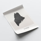 maine usa map poster - minimalist boho wall art - digital download - image 4