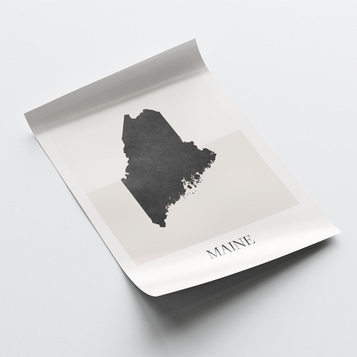 maine usa map poster - minimalist boho wall art - digital download - image 4