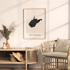 virginia usa map poster - minimalist boho wall art - digital download - image 3
