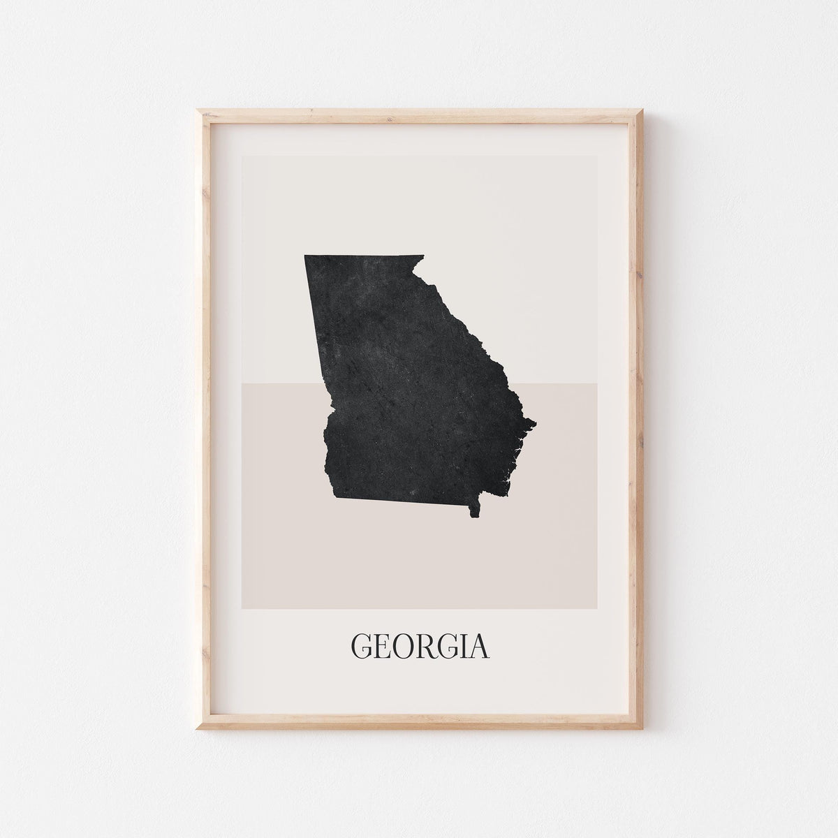 georgia usa map poster - minimalist boho wall art - digital download - image 1