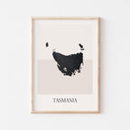 tasmania australia map poster - minimalist boho wall art - digital download - image 1