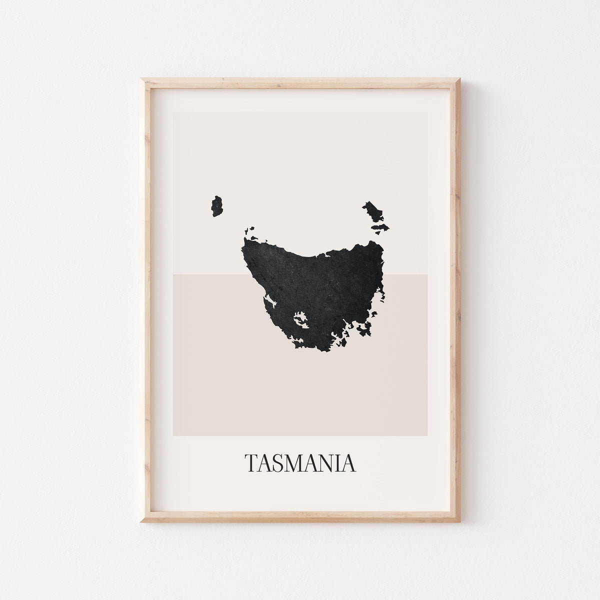 tasmania australia map poster - minimalist boho wall art - digital download - image 1