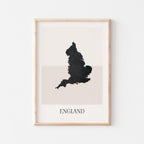 england united kingdom map poster - minimalist boho wall art - digital download - image 1