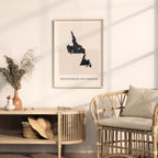 newfoundland and labrador canada map poster - minimalist boho wall art - digital download - image 3