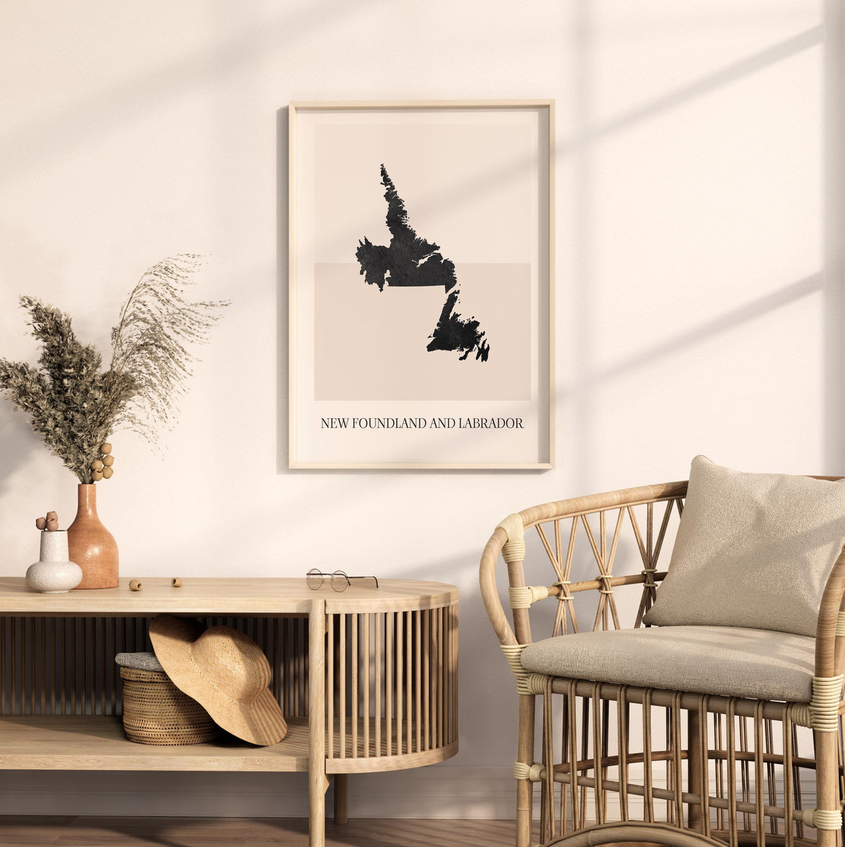 newfoundland and labrador canada map poster - minimalist boho wall art - digital download - image 3