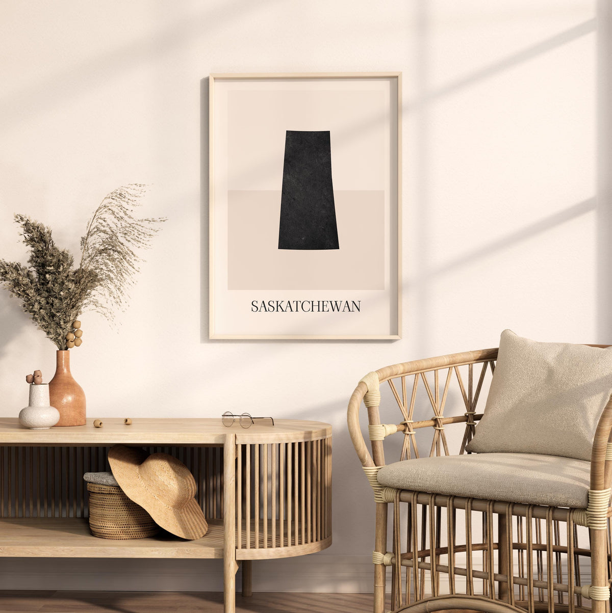 saskatchewan canada map poster - minimalist boho wall art - digital download - image 3