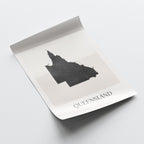 queensland australia map poster - minimalist boho wall art - digital download - image 4