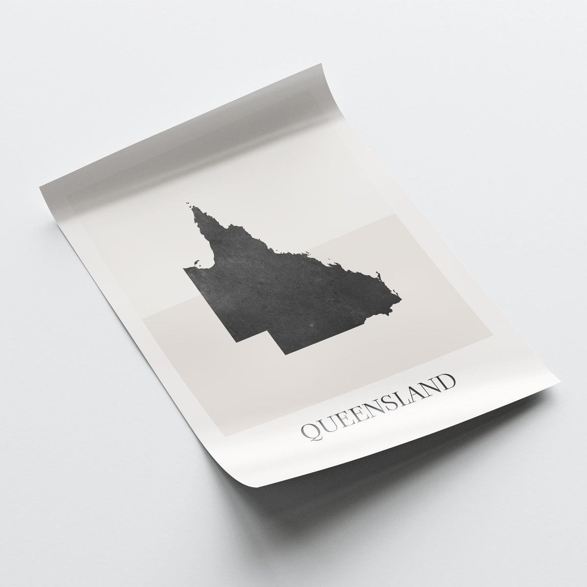 queensland australia map poster - minimalist boho wall art - digital download - image 4