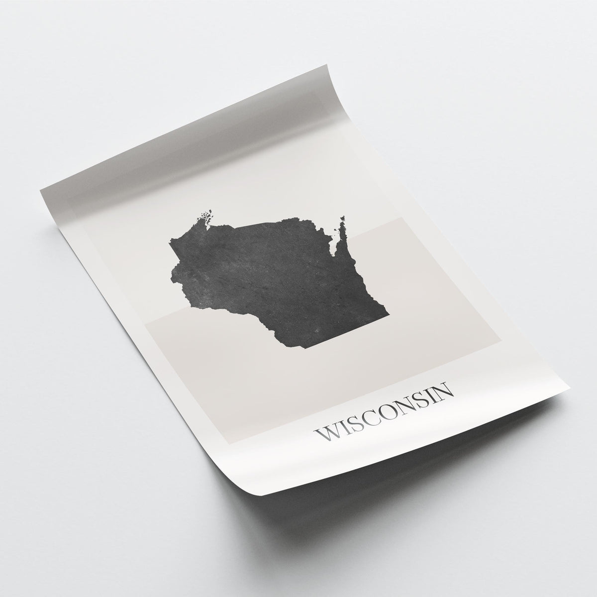 wisconsin usa map poster - minimalist boho wall art - digital download - image 4