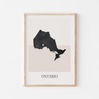 ontario canada map poster - minimalist boho wall art - digital download - image 1