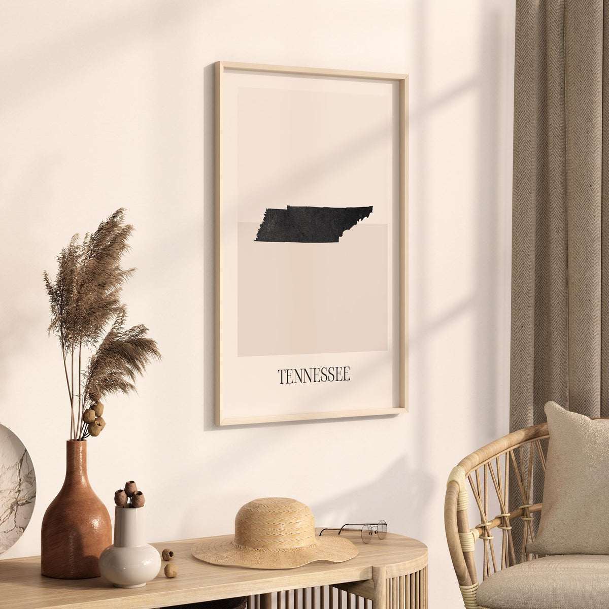 tennessee usa map poster - minimalist boho wall art - digital download - image 2
