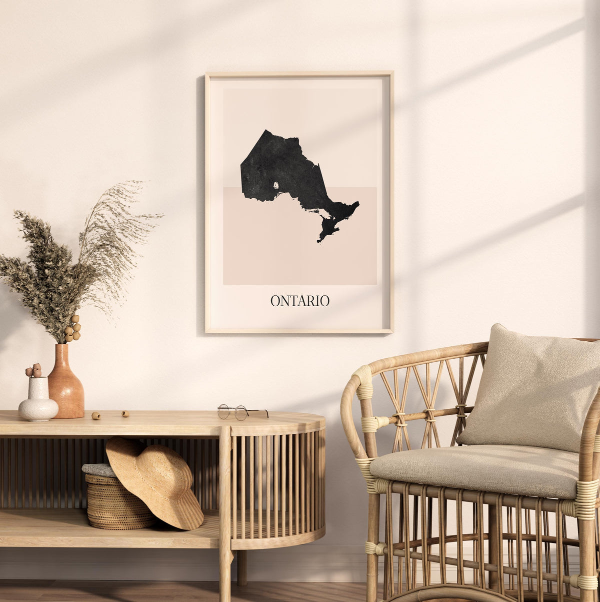 ontario canada map poster - minimalist boho wall art - digital download - image 3