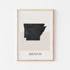 arkansas usa map poster - minimalist boho wall art - digital download - image 1