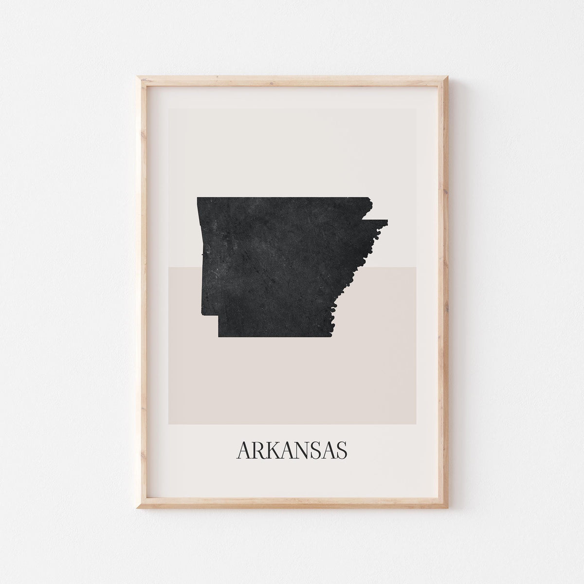 arkansas usa map poster - minimalist boho wall art - digital download - image 1
