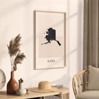 alaska usa map poster - minimalist boho wall art - digital download - image 2