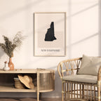 new hampshire usa map poster - minimalist boho wall art - digital download - image 3