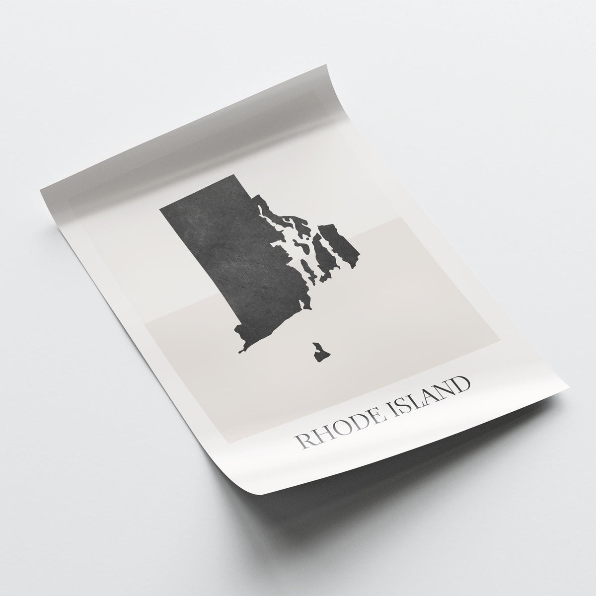 rhode island usa map poster - minimalist boho wall art - digital download - image 4