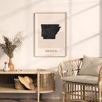 arkansas usa map poster - minimalist boho wall art - digital download - image 3