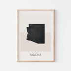 arizona usa map poster - minimalist boho wall art - digital download - image 1