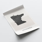 minnesota usa map poster - minimalist boho wall art - digital download - image 4