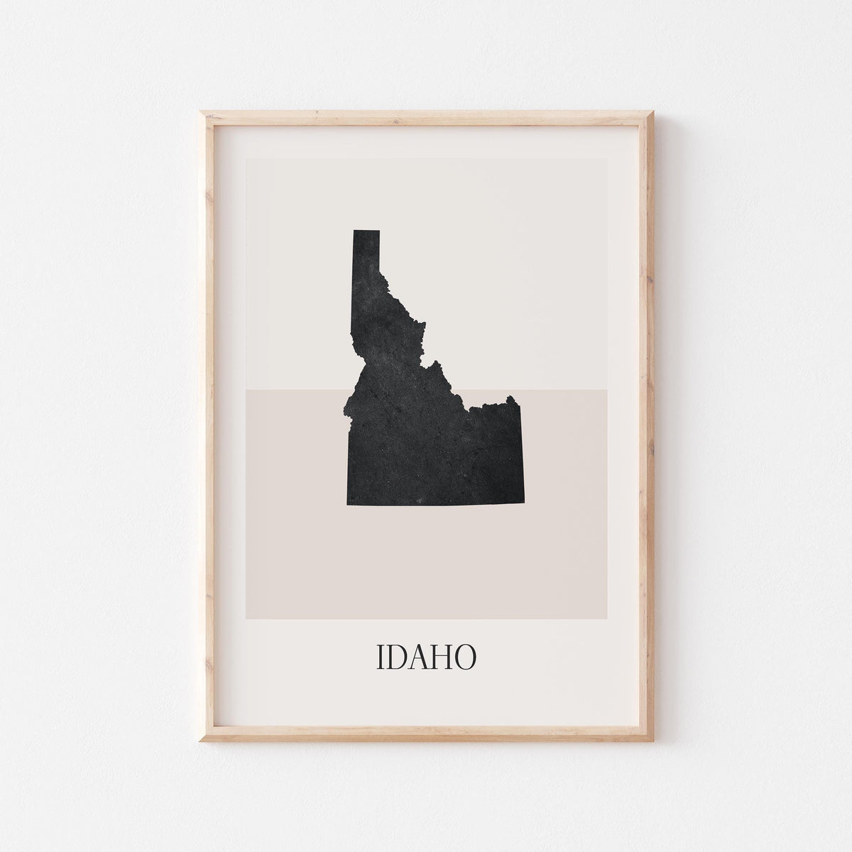 idaho usa map poster - minimalist boho wall art - digital download - image 1