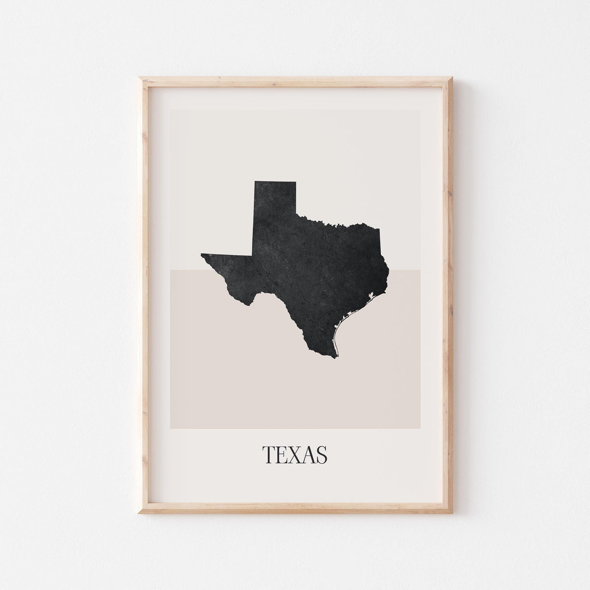 texas usa map poster - minimalist boho wall art - digital download - image 1