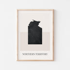 northern territory australia map poster - minimalist boho wall art - digital download - image 1